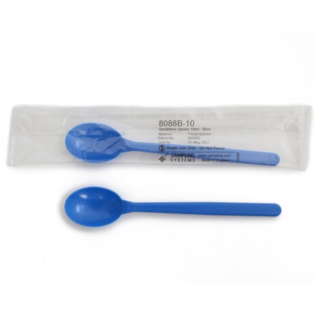 10ml Measuring Spoon Blue Recyclable Polystyrene (PS) – Made in UK