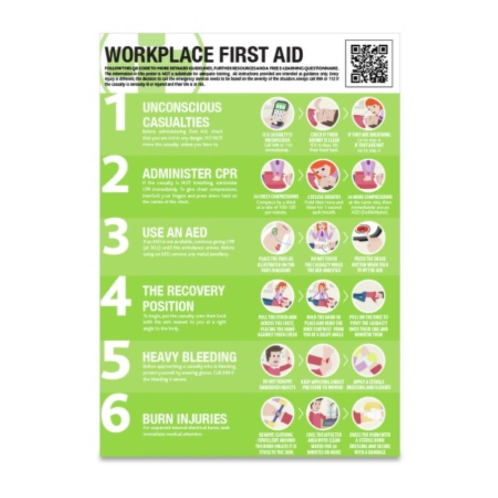 A2 Workplace First Aid Poster | SAT0089 | SIGNS AND LABELS | SLS